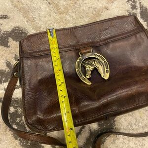 Brown leather purse shoulder bag Patrisha Nash